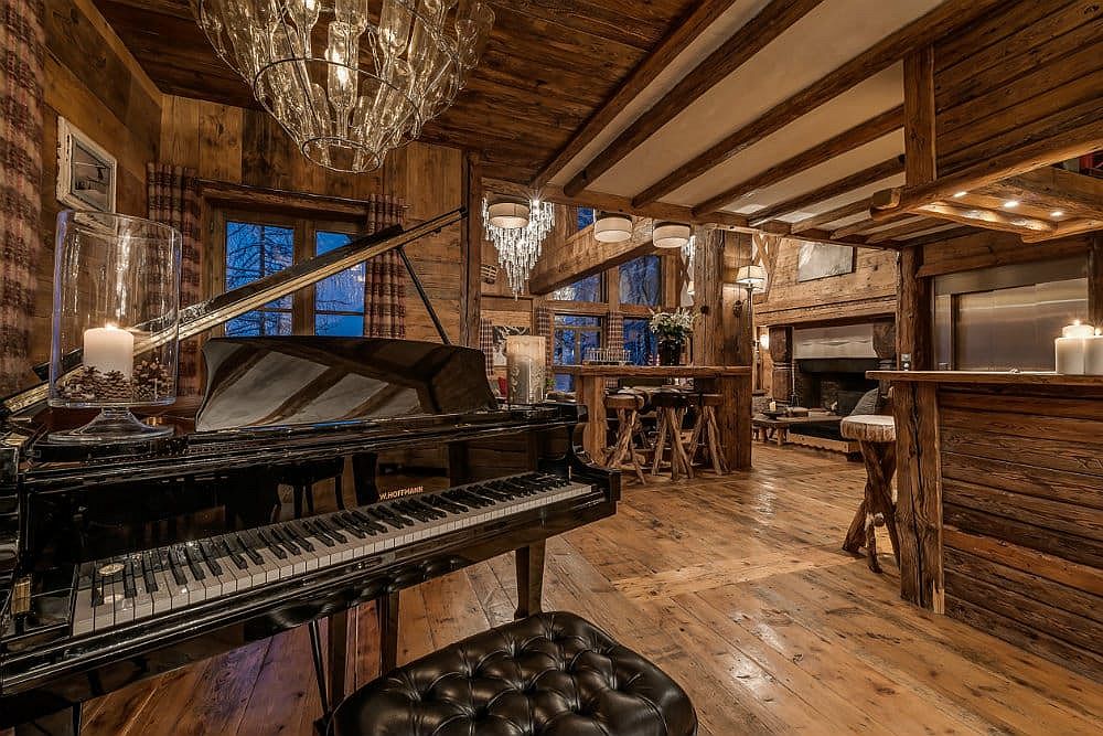 Explore your music talent with the piano at the chalet!