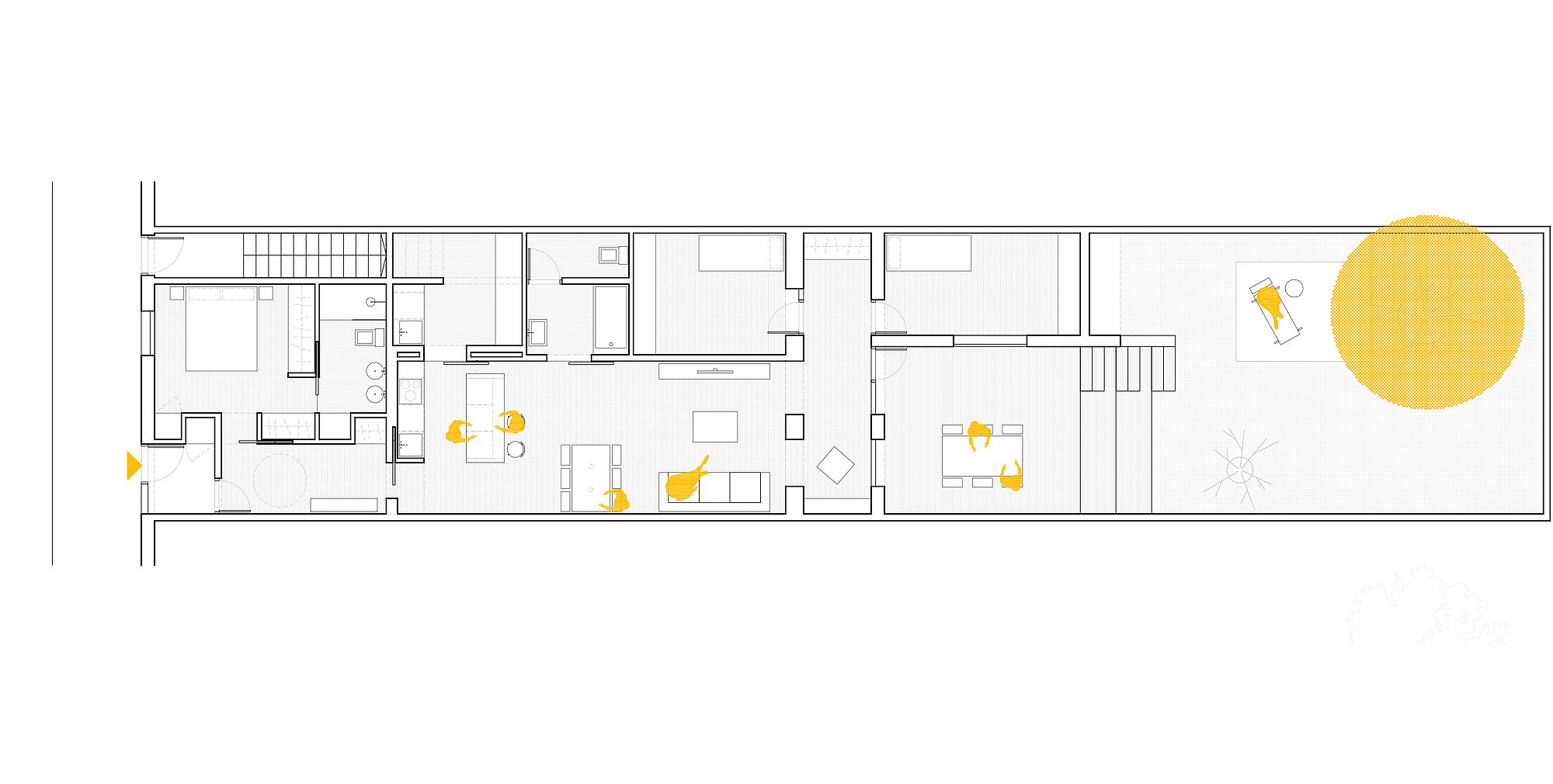 Floor plan of Refurbishment in Sarrià designed by Sergi Pons architects