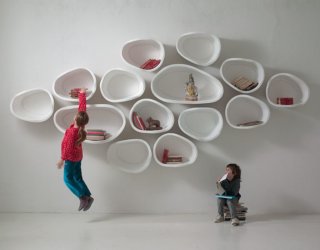 Abstract and Amazing: Geometric Shelves Create Stunning Modern Displays