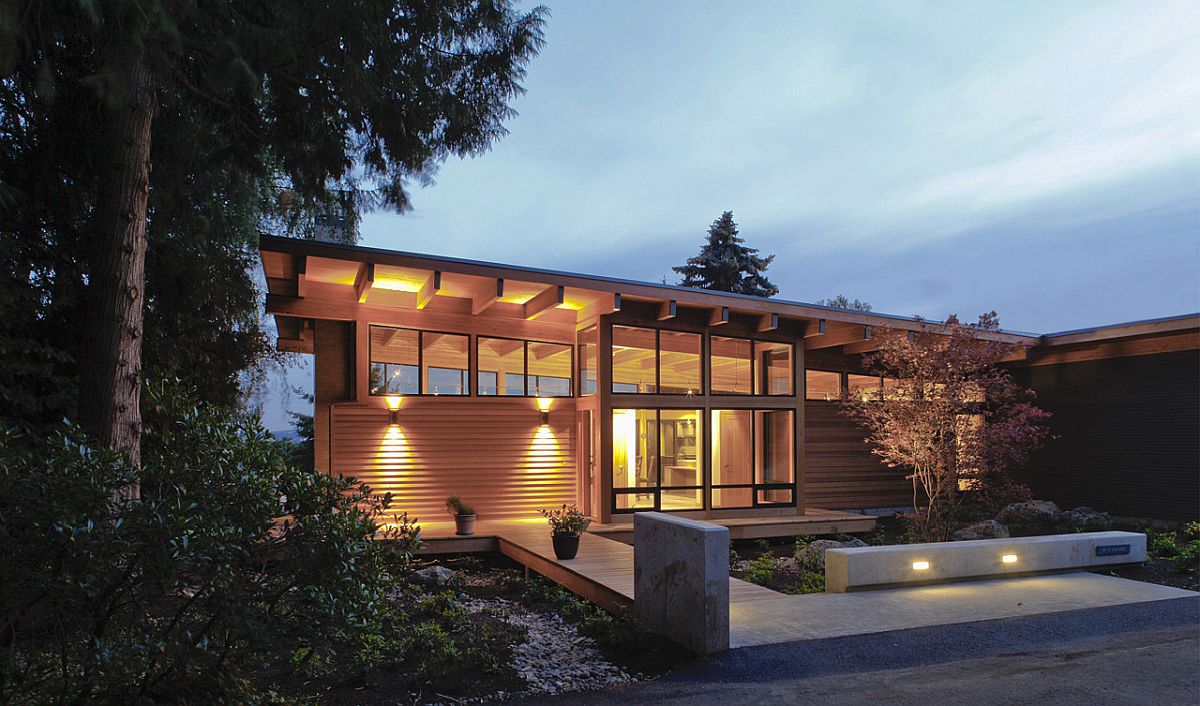 Wooden exterior of the home that was built on a limited budget