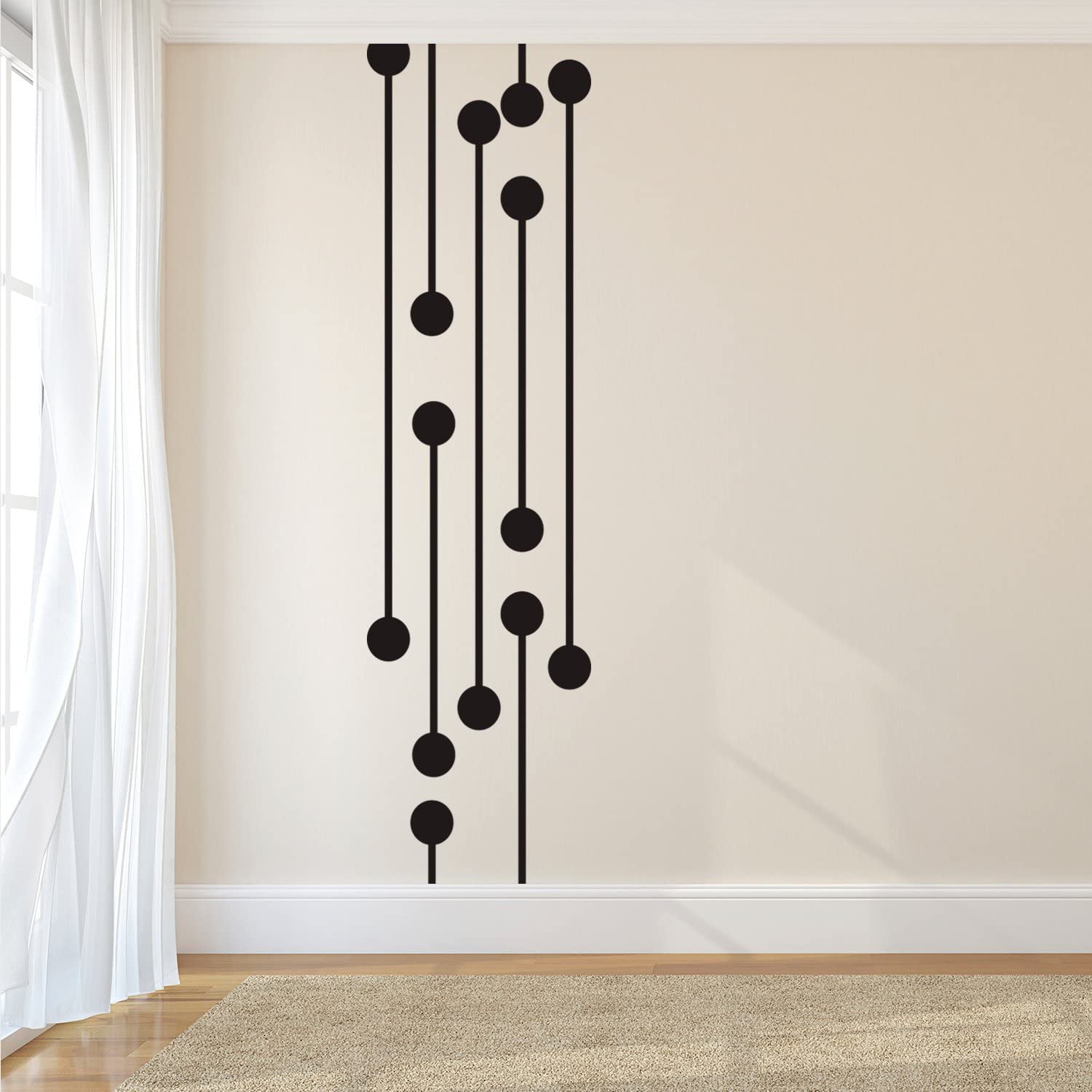 Circuit lines in beige wall