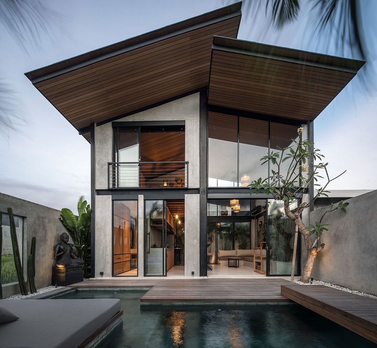 Space Savvy Modern Industrial Loft Charms With A Relaxing Pool And Deck   Gorgeous And Space Savvy Modern Industrial Loft In Indonesia With A Lovely Backyard 54080 