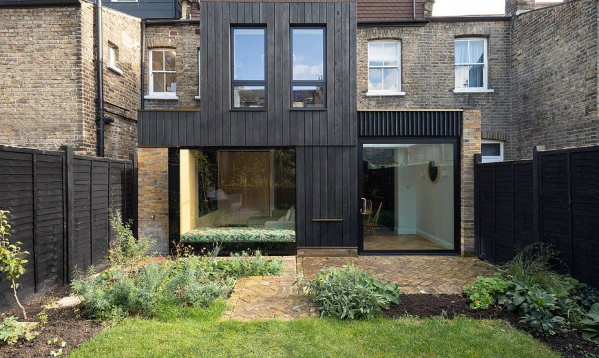 Dramatically Revamped London Home Charms with Charred Timber Exterior
