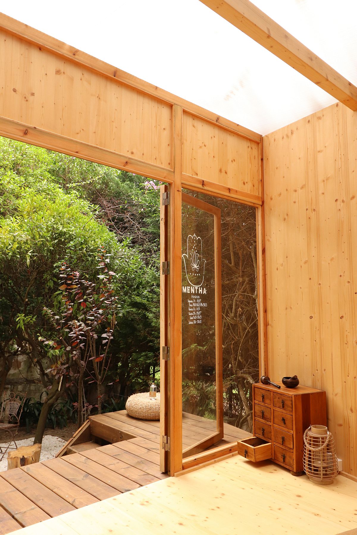 Well-Lit and Woodsy Garden Yoga Studio is a Serene Backyard Escape