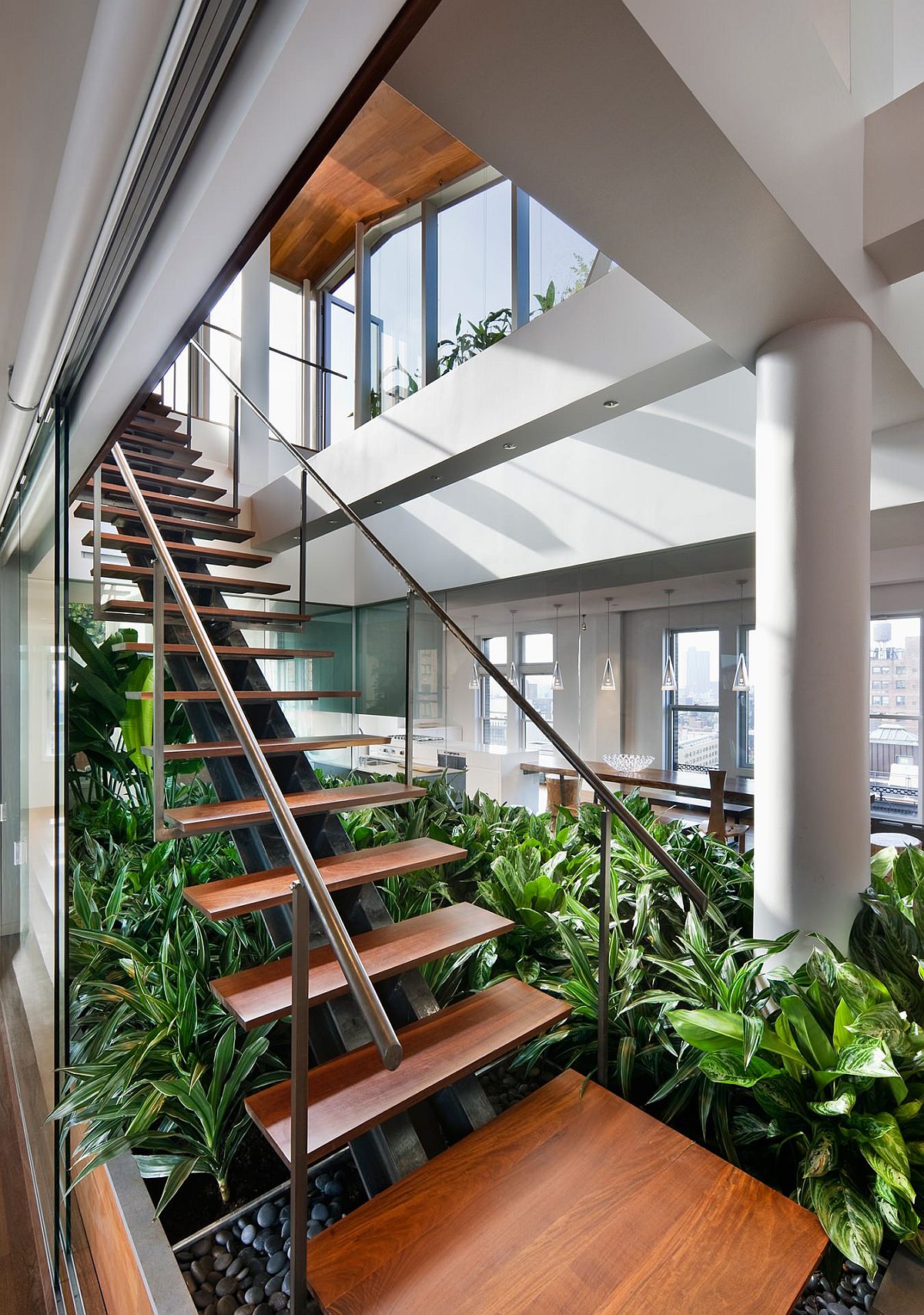 Plants improve the quality of air inside this home immensely