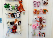 Shoe organizer storage for stuffed animals