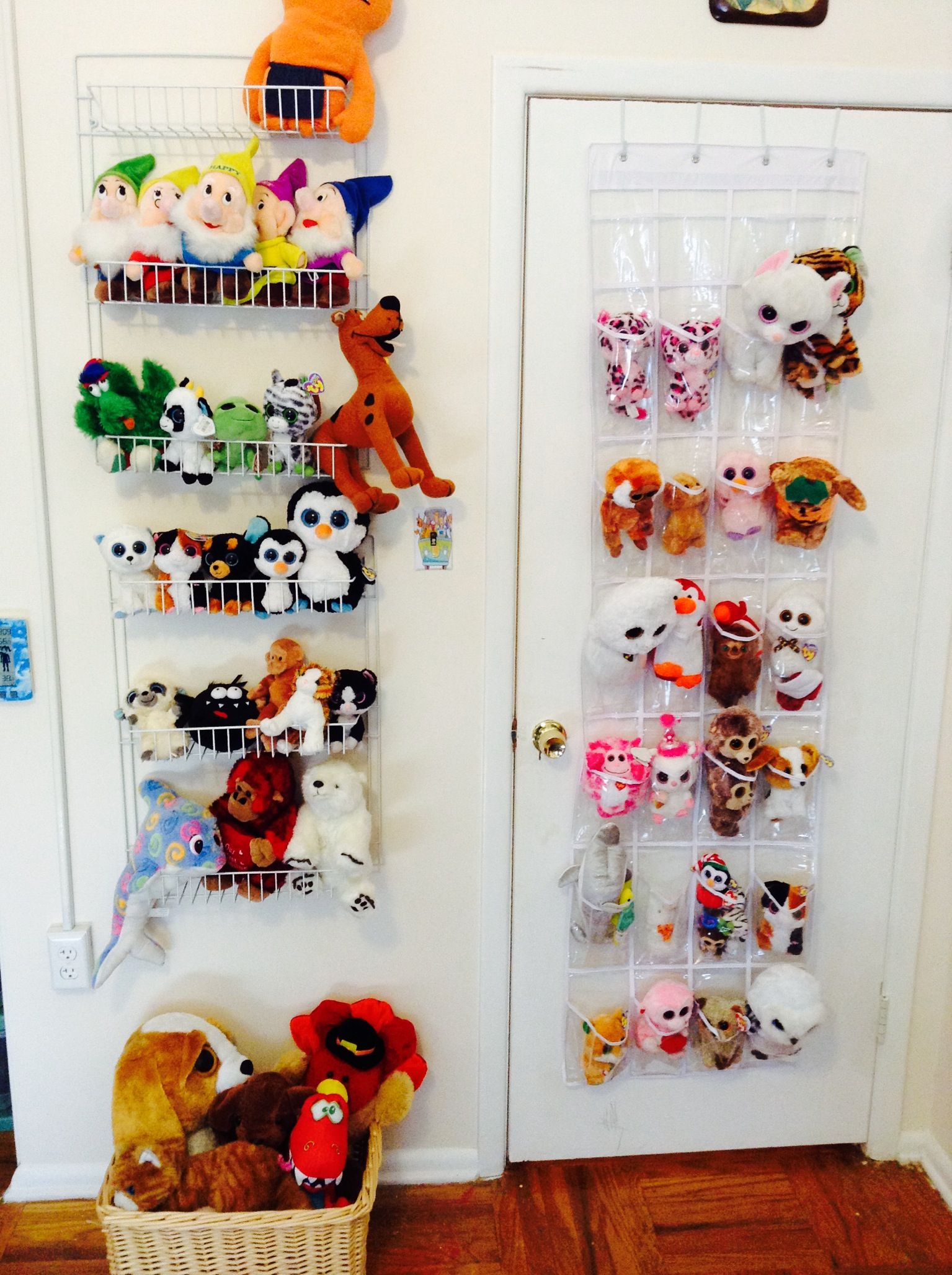 Shoe organizer storage for stuffed animals