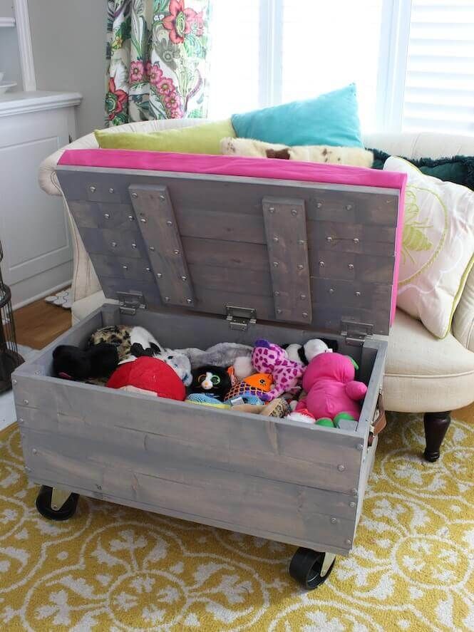 Storage box for stuffed animals