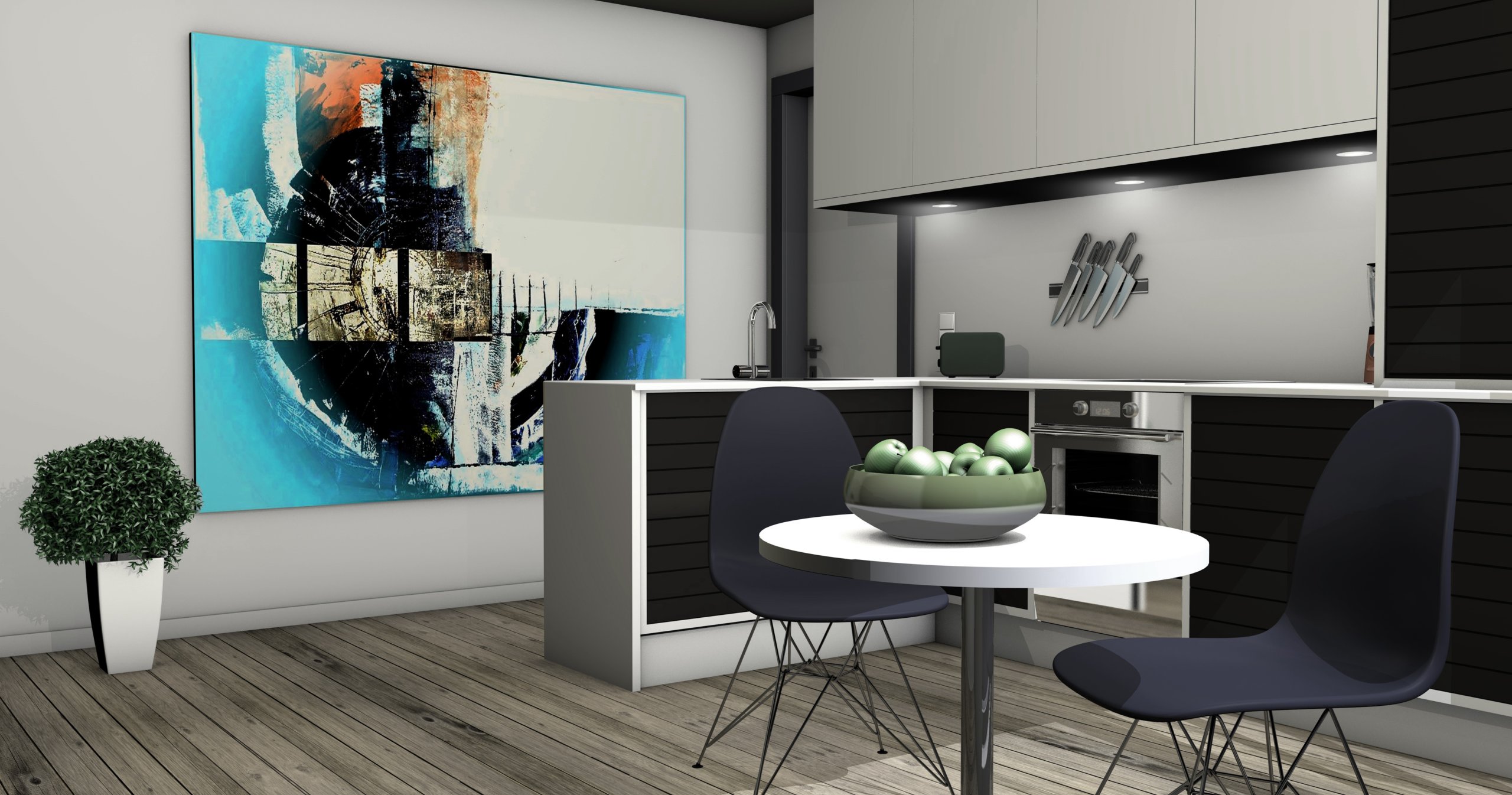 abstract wall art for kitchen