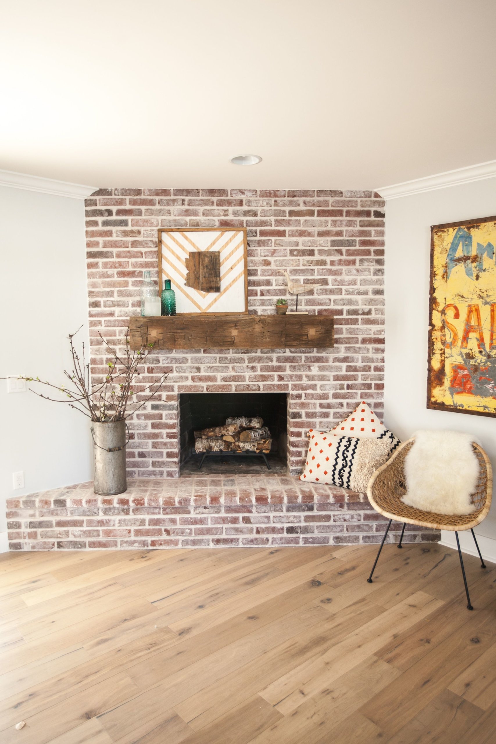 Antique Brick Fireplace