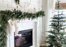 Christmas Decor Around Fireplace