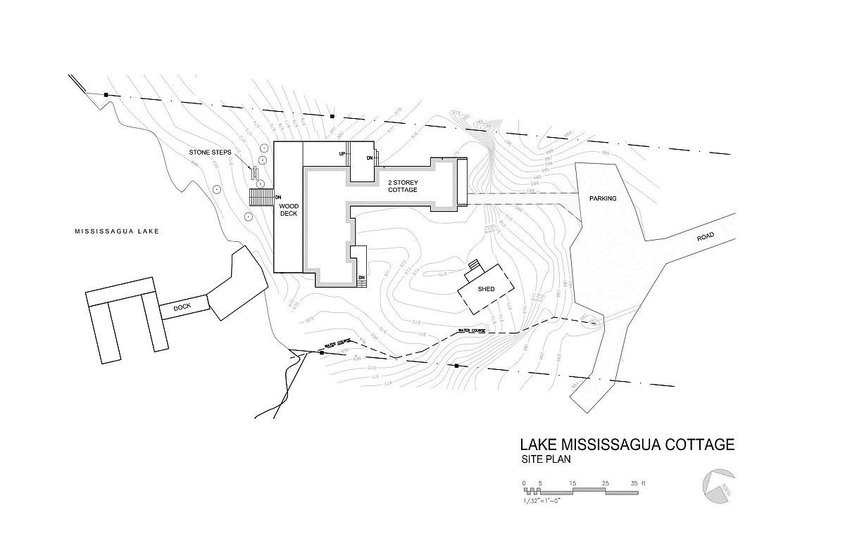 Design plan of Lake Mississauga Cottage in Canada