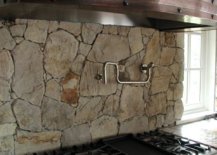 Natural stone backsplash for kitchens