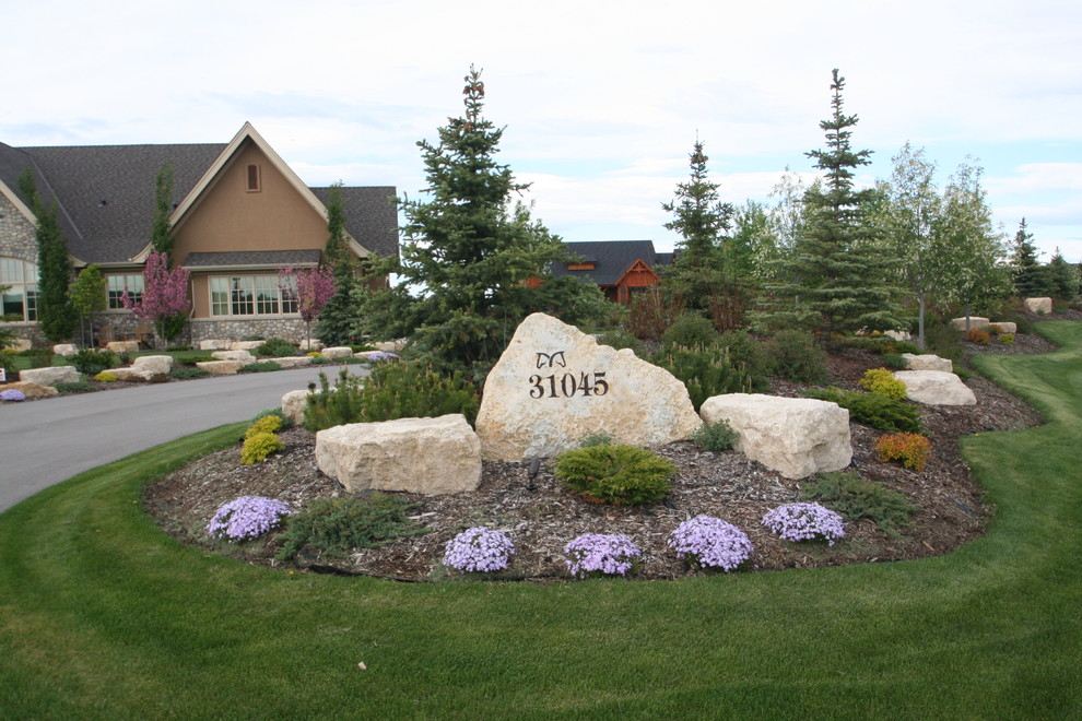 Rock Display in Front Yard