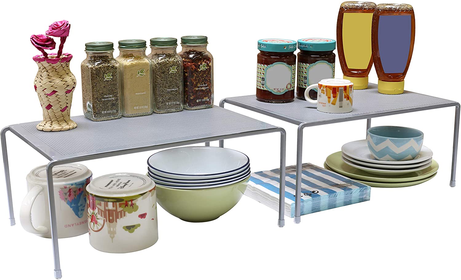 Stackable kitchen organizer with random things