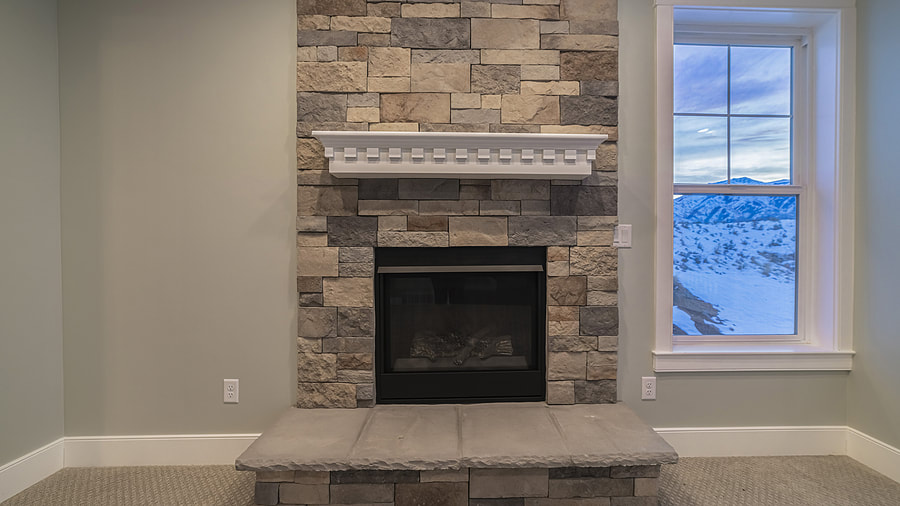 Stone Brick Idea for Fireplace