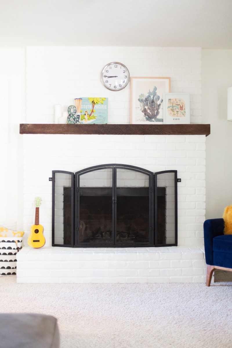 White Brick Fireplace