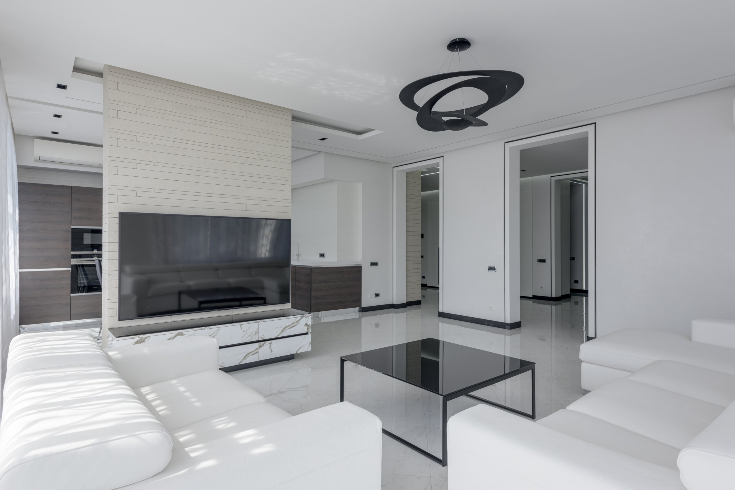 White-themed interior