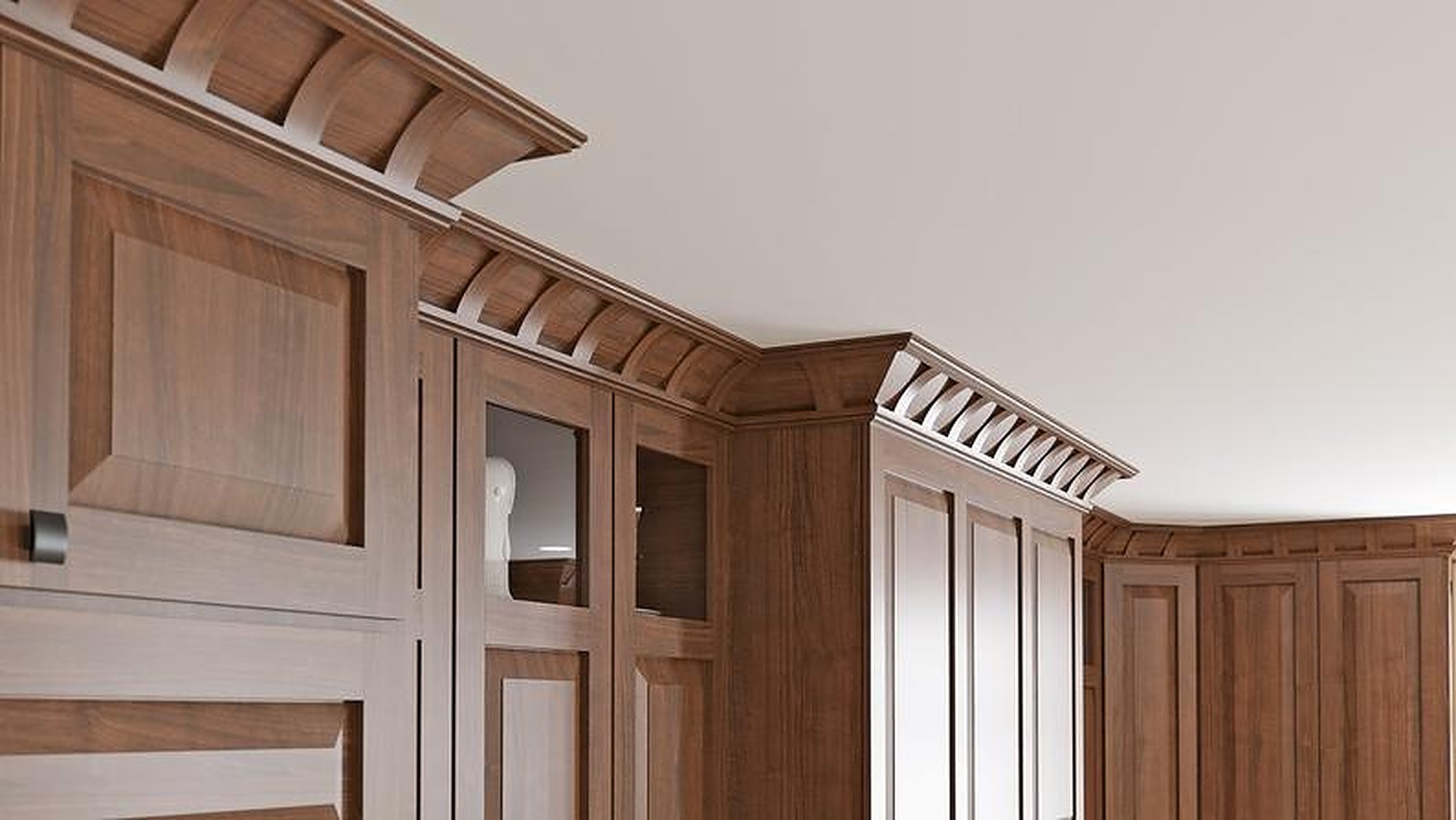 Wooden molding for the ceiling