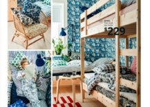 Ikea Mixing Patterns Children's Bedroom Blue