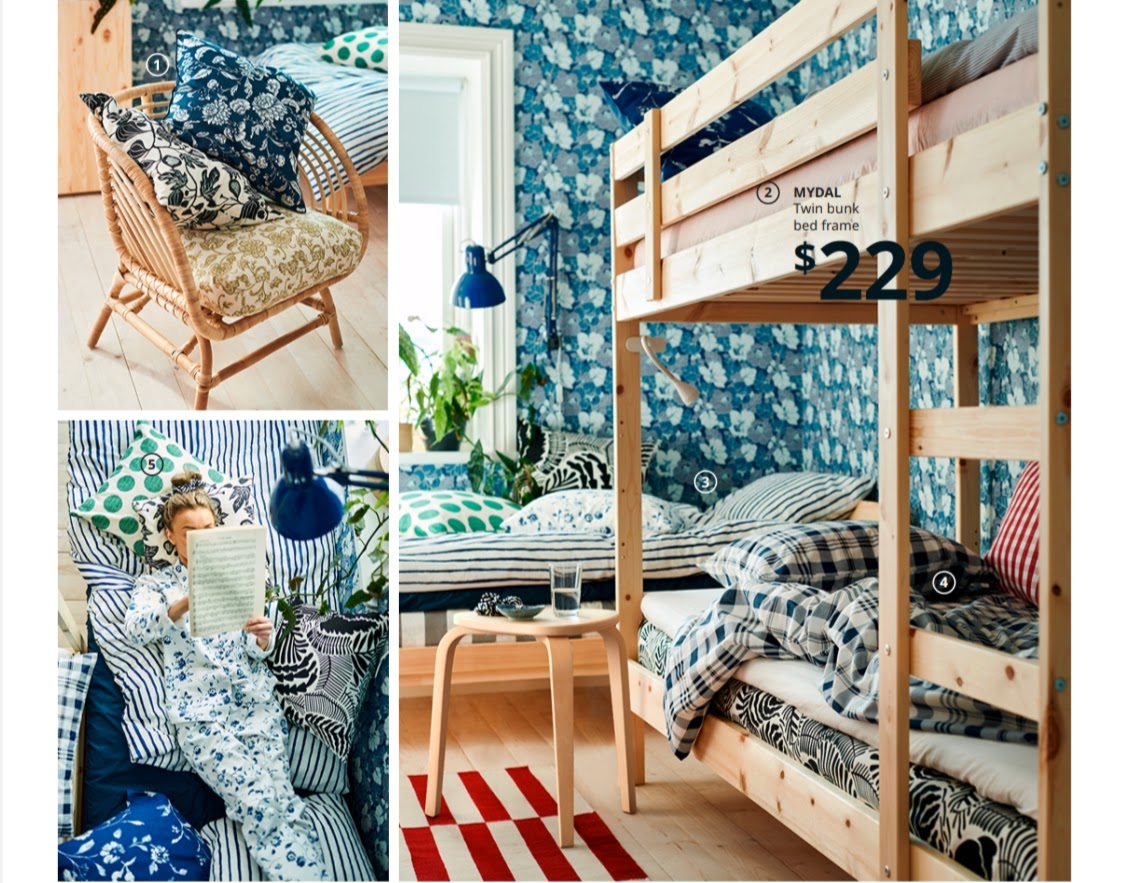 Ikea Mixing Patterns Children's Bedroom Blue