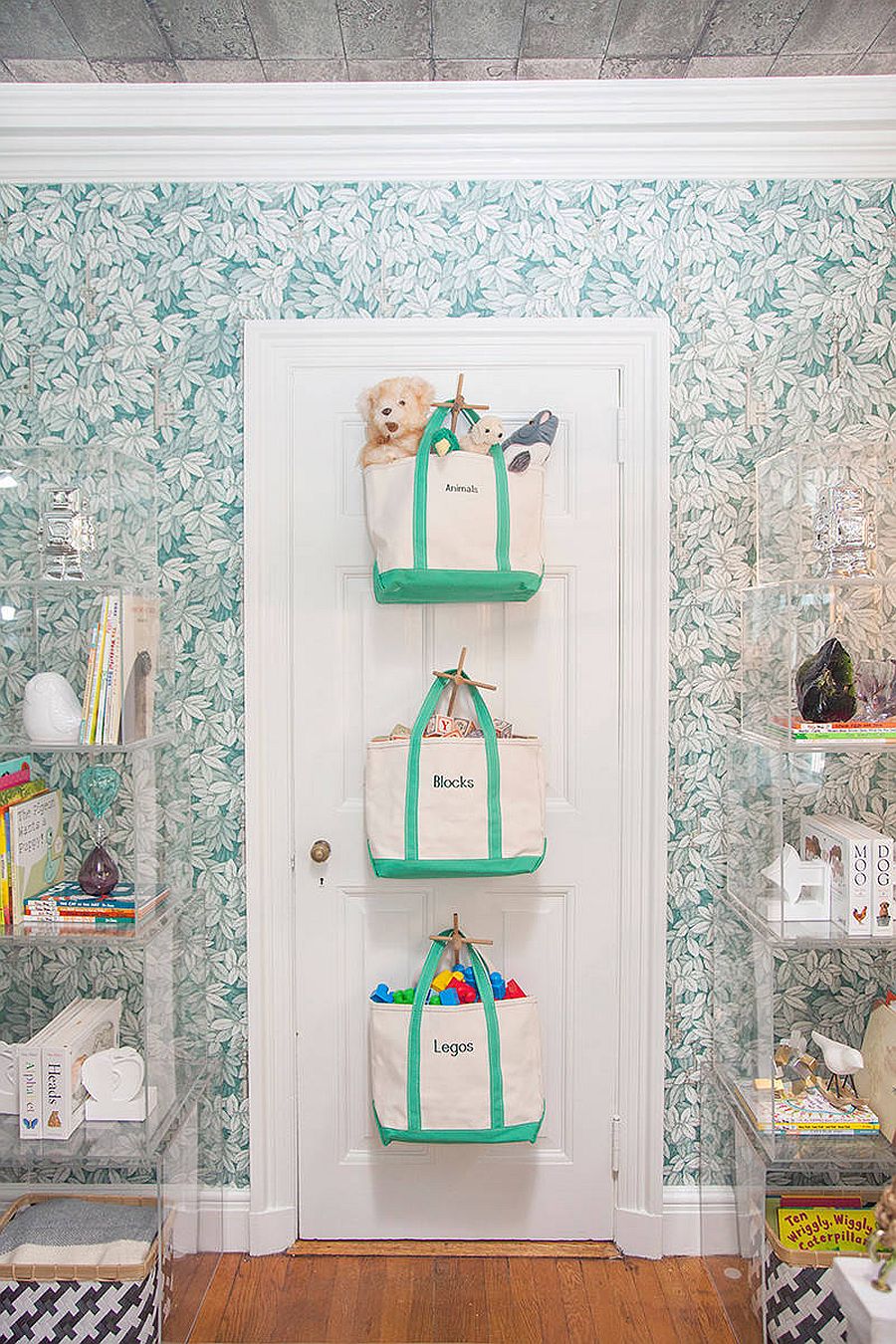 Bags-hung-behind-the-door-offer-a-space-savvy-way-to-store-the-toys-and-more-82439