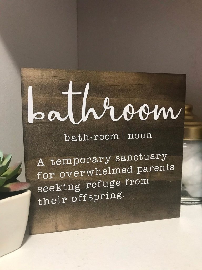 45 Bathroom Sign Ideas from Quirky to Classy