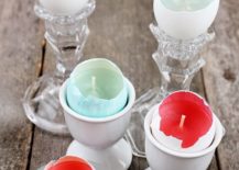 Candle in egg shells