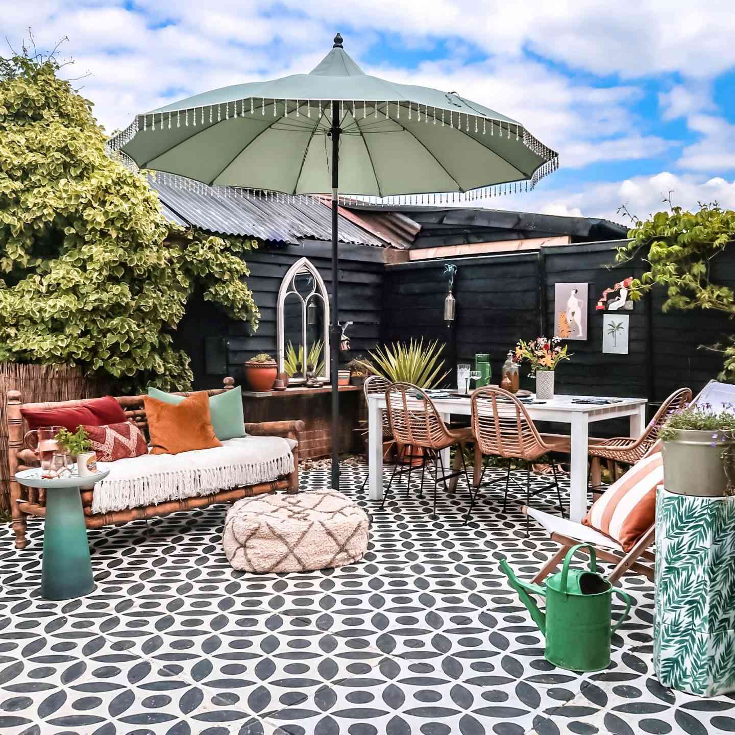 Geometric Pattern on Patio