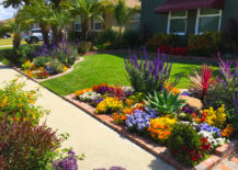 House with colorful flowers