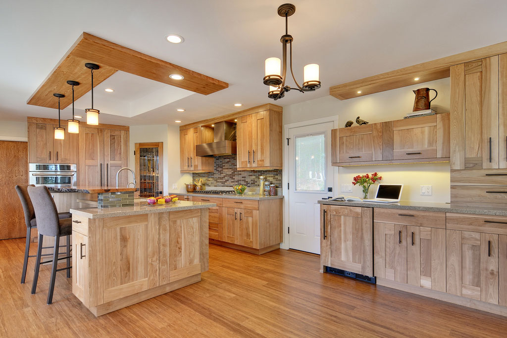 rustic wood kitchen lighting