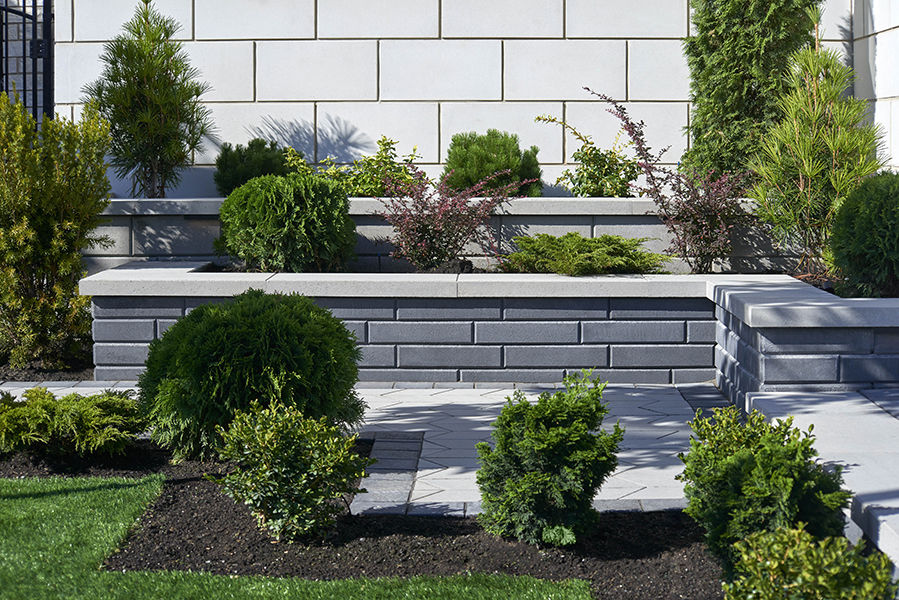 tiered stone planter