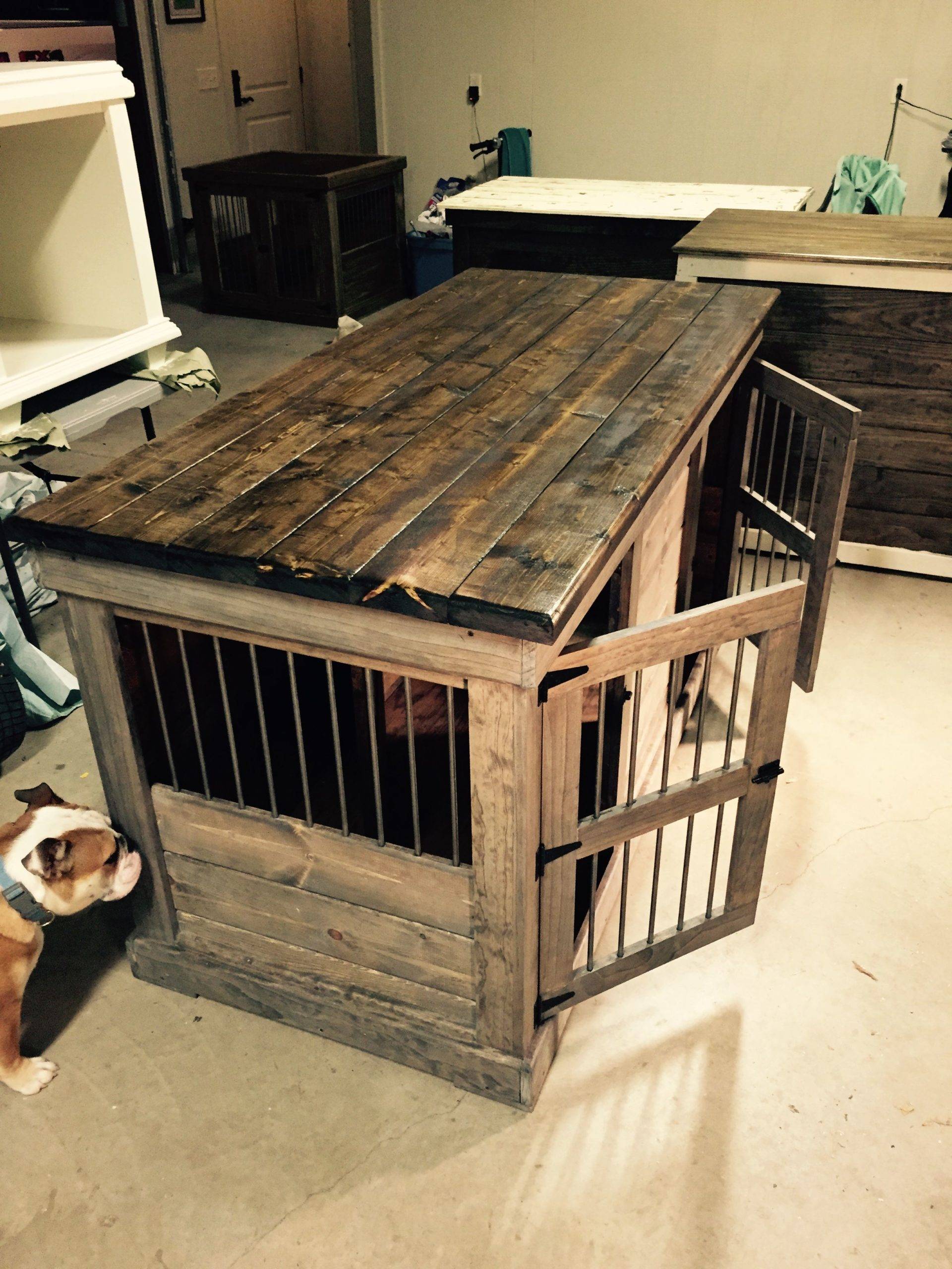 Wide Wooden Dog Crate