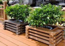 wood crate planter boxes