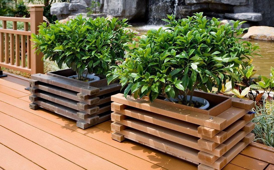 wood crate planter boxes