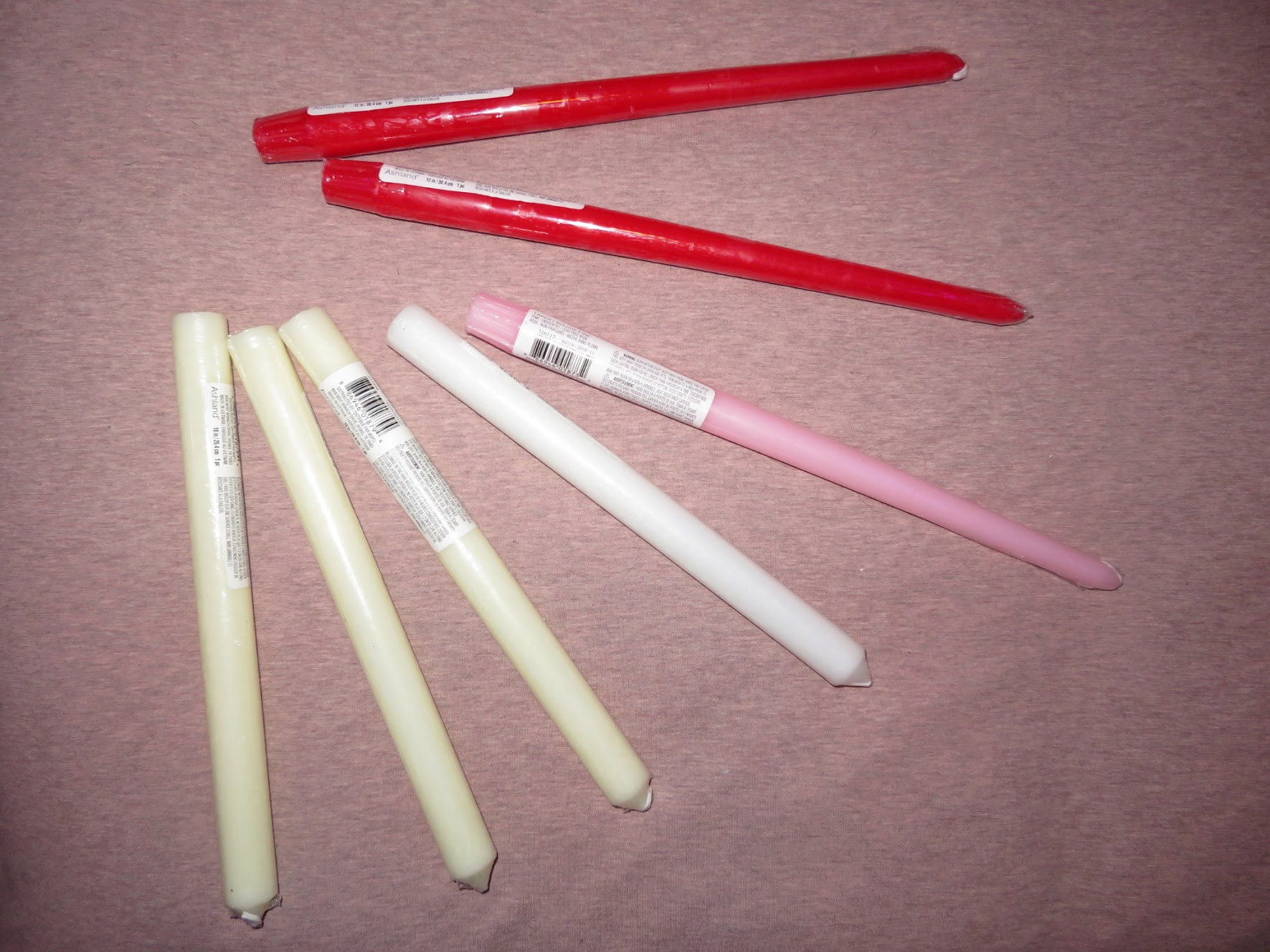 Taper Candles Pink Red White DIY Bendy Candle Project