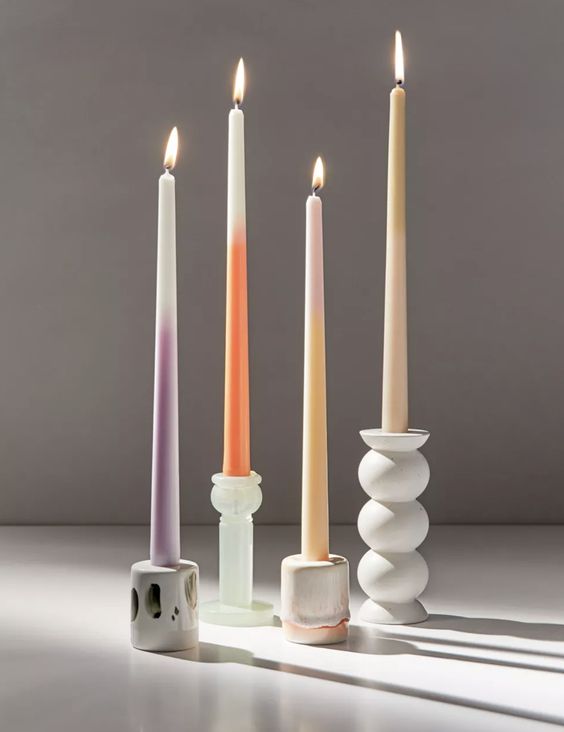 Ombre Taper Candles and Holders from Urban Outfitters