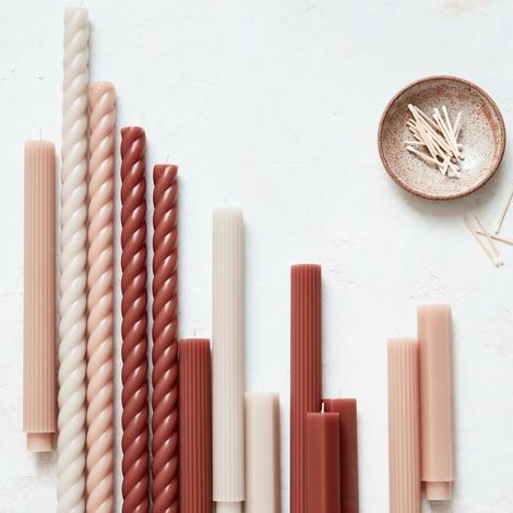 Rose and Rust Tones Taper Candles Urban Outfitters