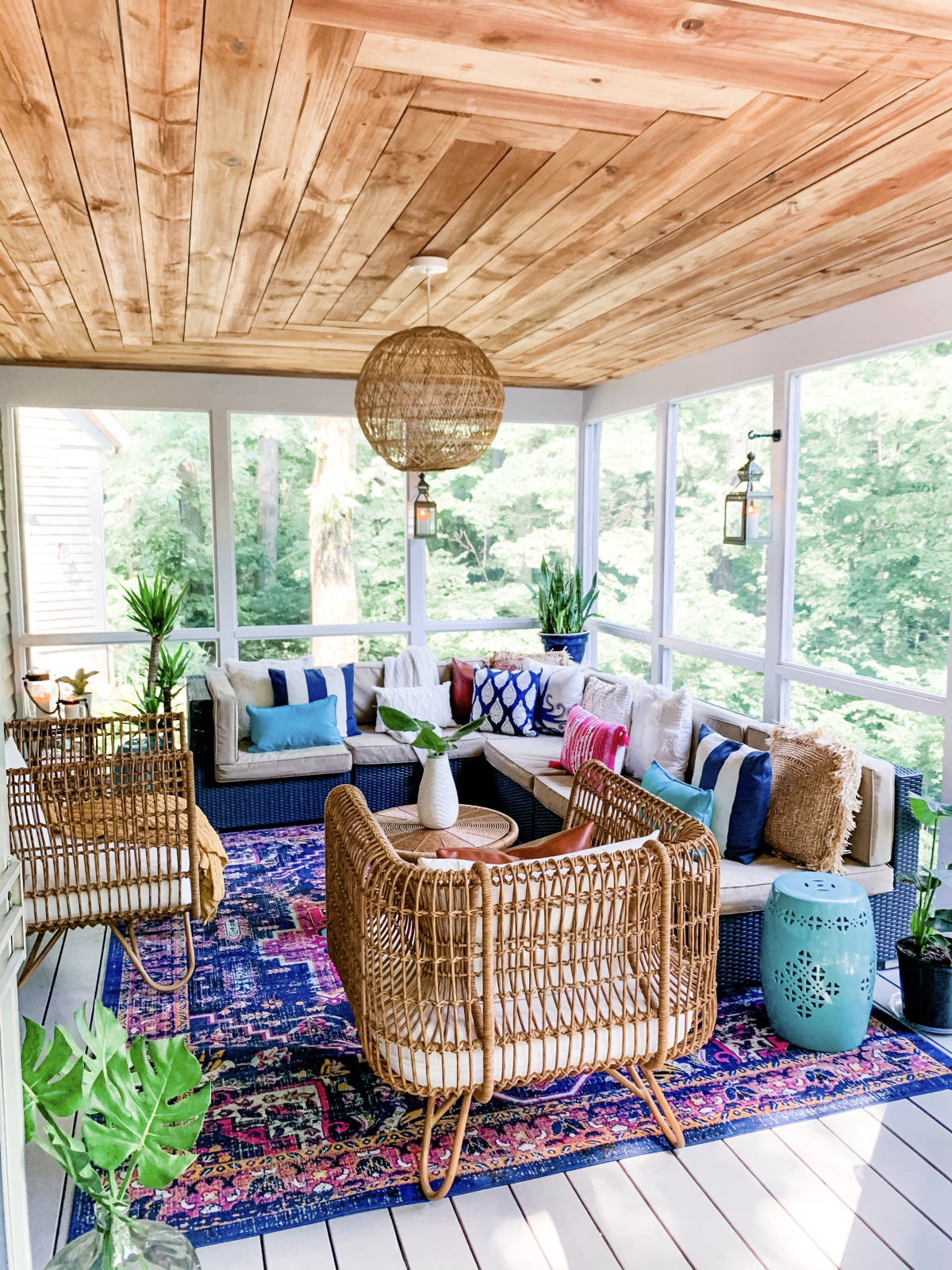 Funky Bohemian Chic Rattan Patio Decor