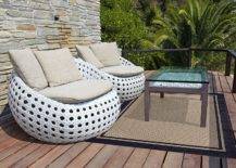 Modern Chic Artsy Patio Alternative Seating Round Bubble Chairs