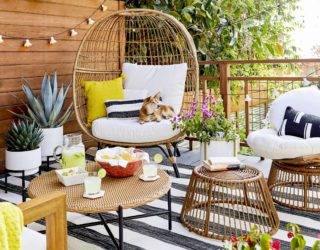 Beautiful Large Statement Egg Rattan Patio Seating Outdoor