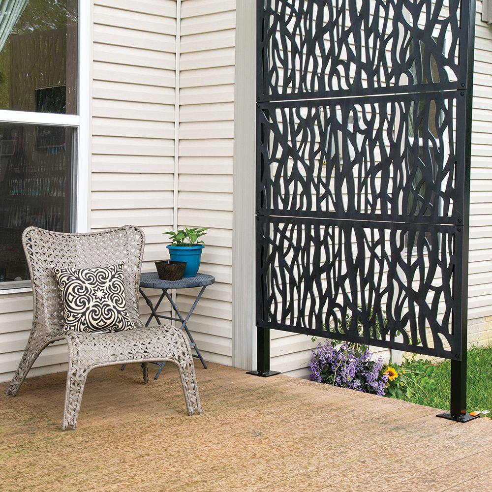 Modern Metal Chic Privacy Wall Porch Patio