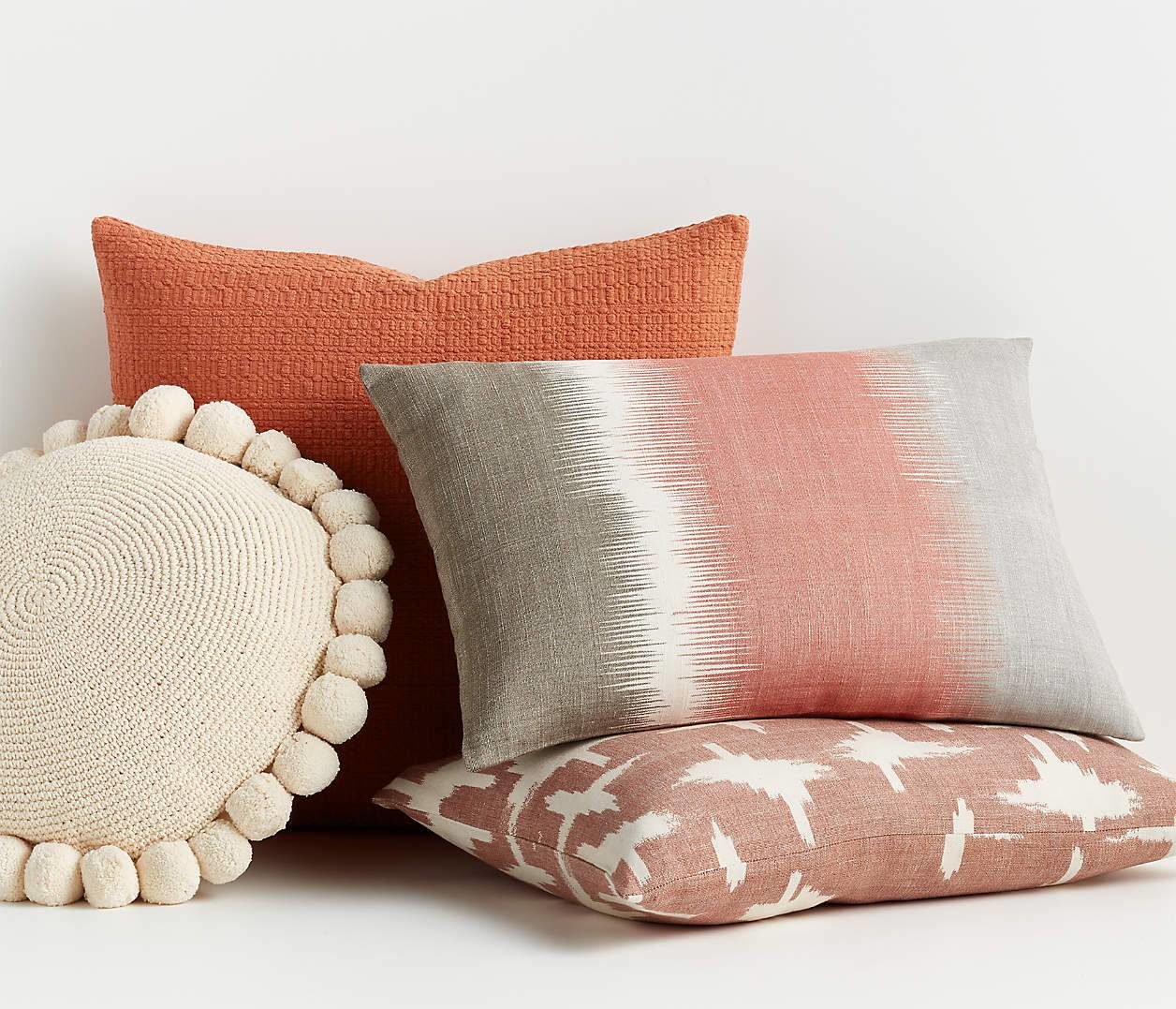 Neesa Decorative Throw Pillow Arrangement Textured Round Pillows