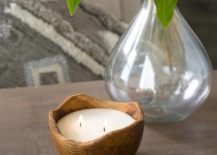 Candle Decorating Ideas Wood Bowl
