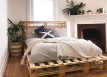 Pallet Bed Rustic Modern Minimalist Decor Plant Throw Pillows
