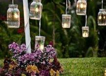 Bulb lights in mason jar string