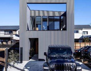 Gray, White and Wood Create Space-Savvy Modern Japanese Home with Private Decks