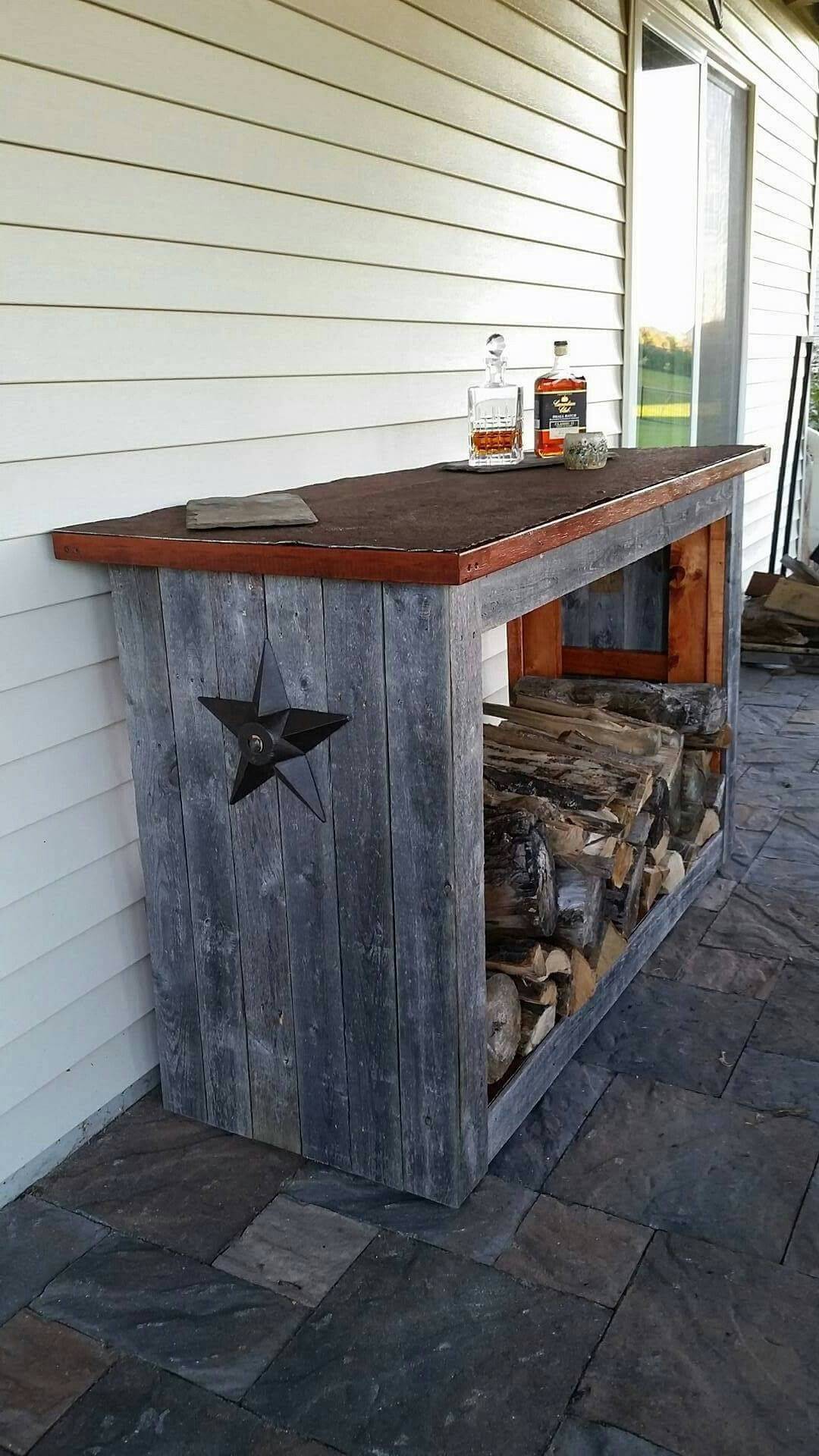 Firewood Rack and Counter