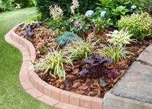 Flower Bed with Brick Edging