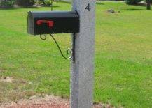 Granite Mailbox Post
